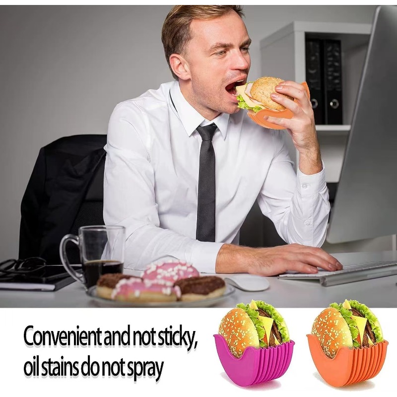 Home Cooking Dog Food - Adjustable Silicone Burger Holder,Food‑Grade Silicone,Reusable Washable