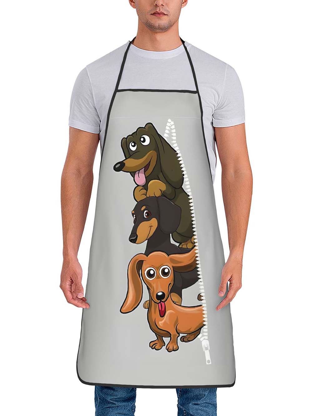 Home Cooking Dog Food - 1pc Cute Cartoon Dachshund Dogs Print
