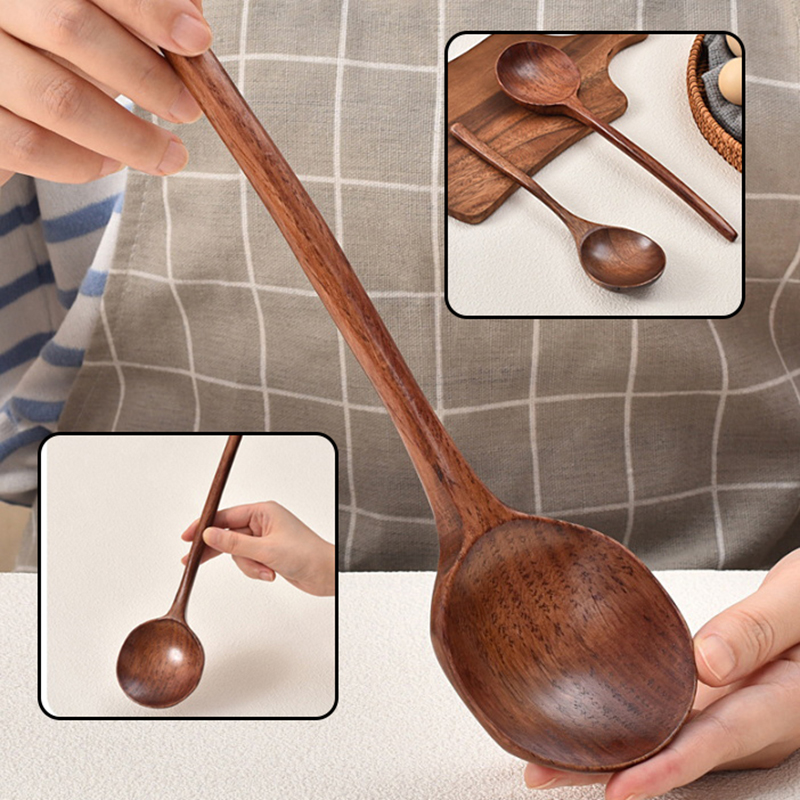 Long Handle Ramen Wooden Spoon - огляд і ціна Home Cooking Services