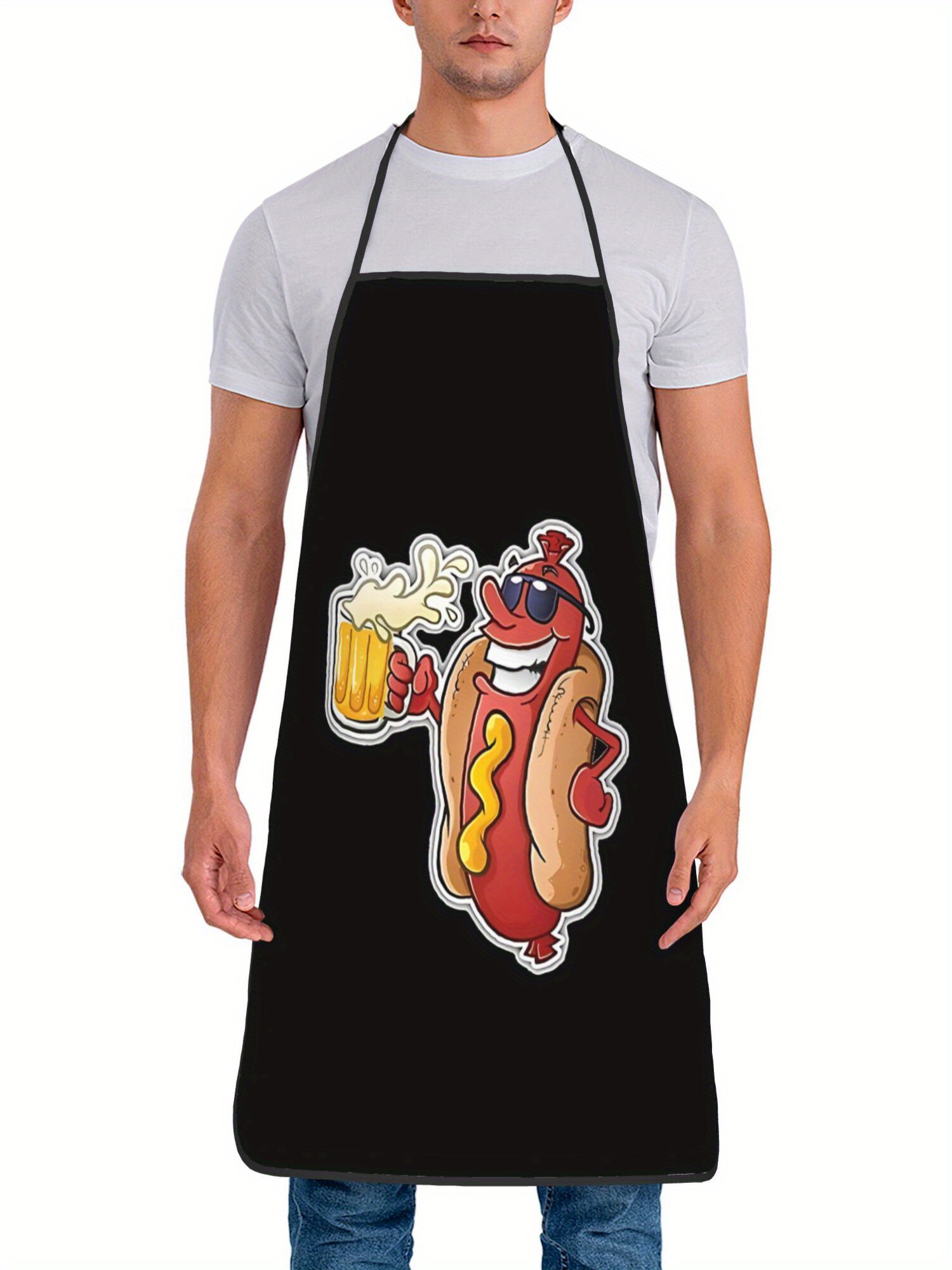 Hot Dog Pattern Print Apron, F - огляд і ціна Home Cooking Dog Food
