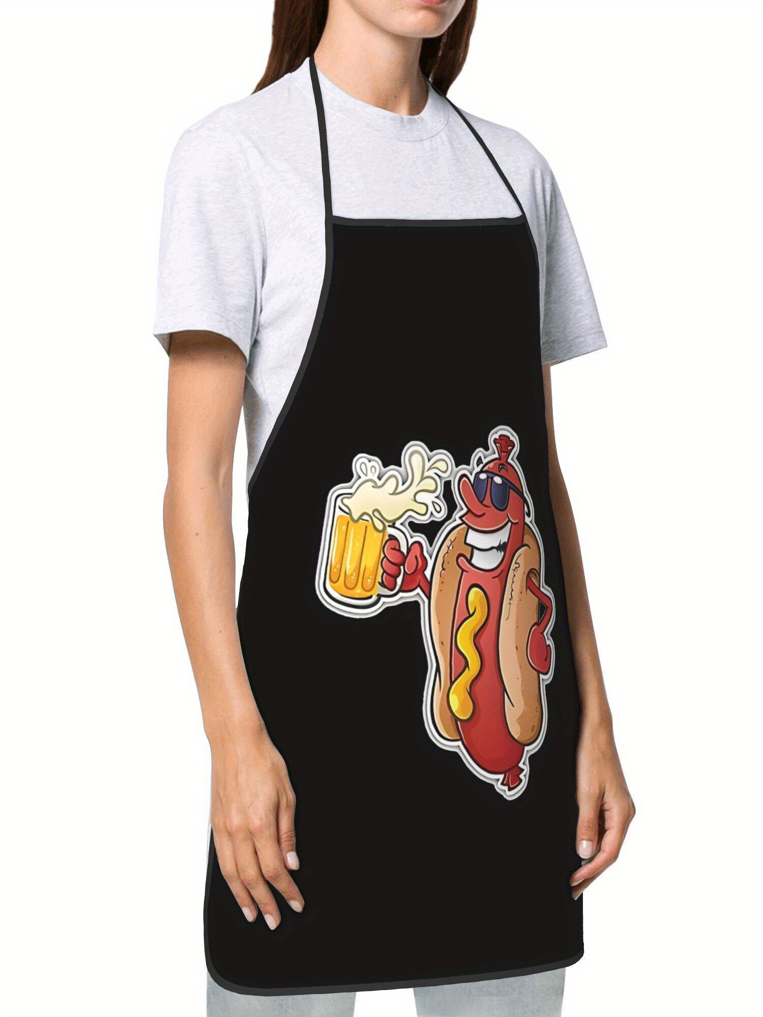 Hot Dog Pattern Print Apron, F - огляд і ціна Home Cooking Dog Food