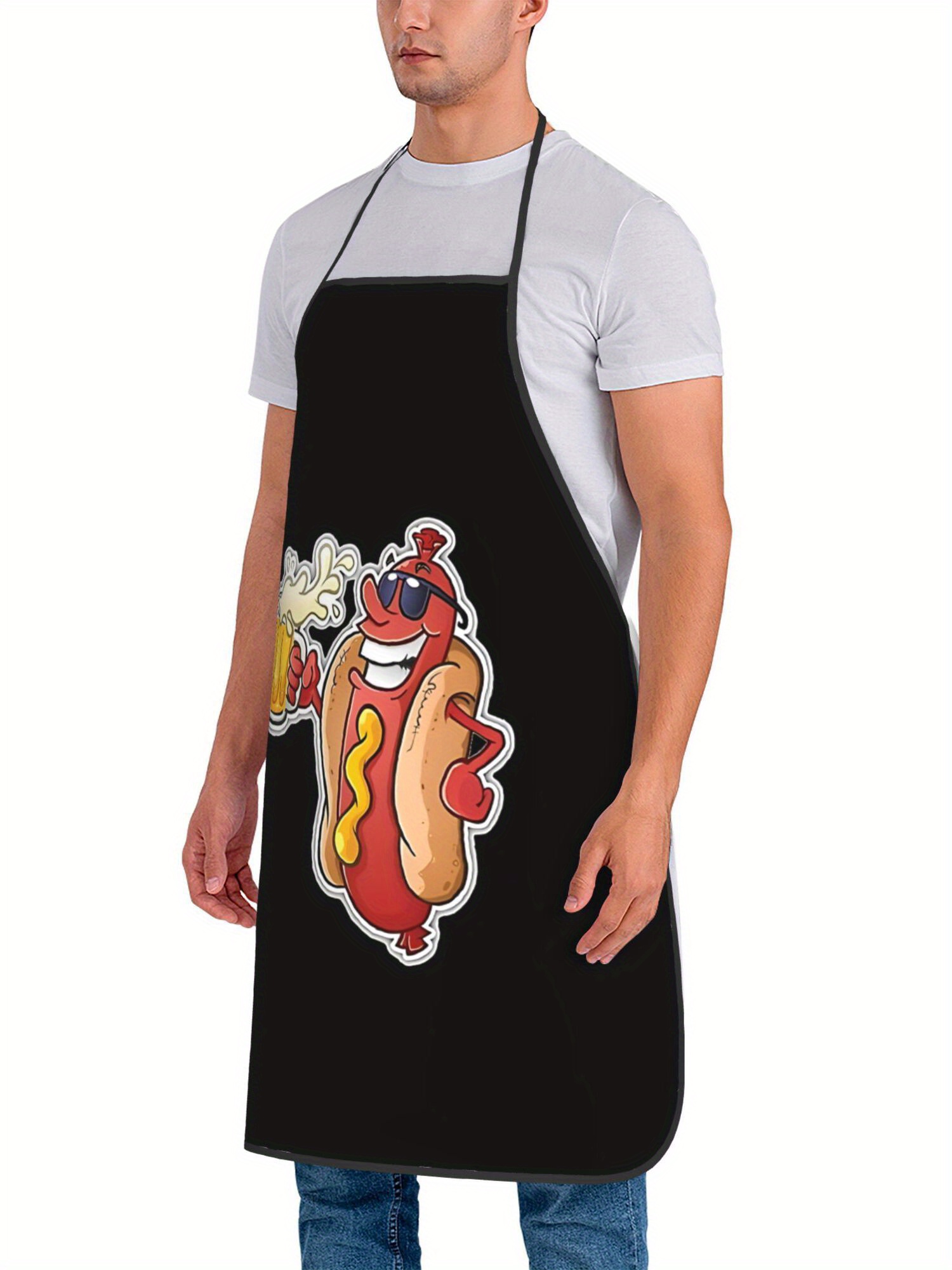Hot Dog Pattern Print Apron, F - огляд і ціна Home Cooking Dog Food